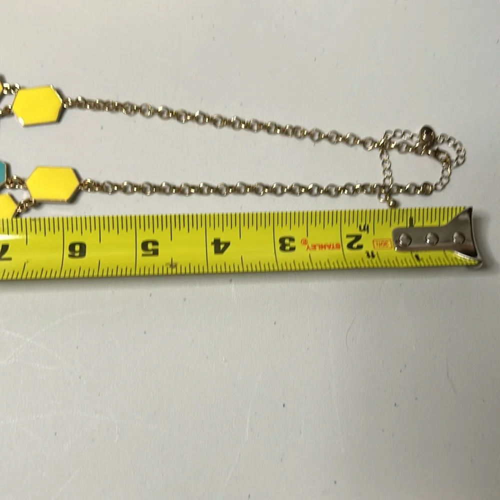 Charming Charlie multicolored statement necklace gold tone chain business casual - Picture 8 of 8